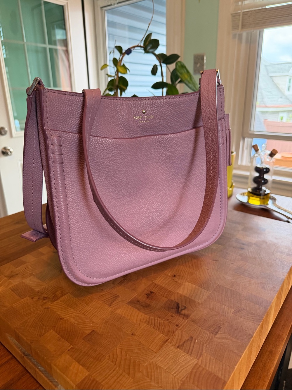 kate spade Lavender Pink Pebbled Leather Shoulder Bag